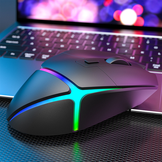 Wireless Gaming Mouse –RGB Lighting, 7200 DPI, Ergonomic & Rechargeable