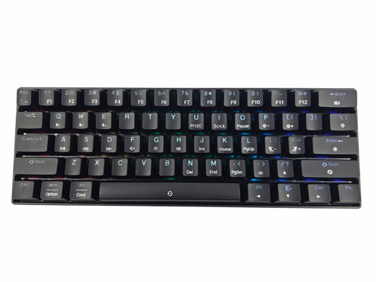 DC CX23 60% Mini Portable Bluetooth Wireless RGB Mechanical Keyboard 61 Keys Compact Gaming Keyboard with Tactile Brown Switch