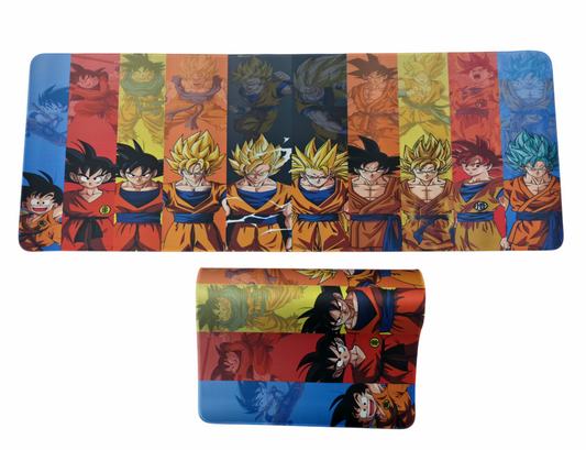 DC Epic Goku Super Saiyan Transformation Desk Mat - XXL Anime Gaming Mousepad