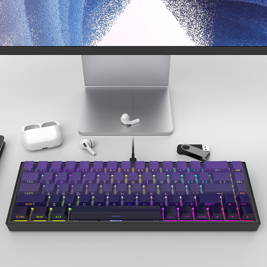 60% mechanical keyboard – Hot-Swappable Blue Switches, RGB Lighting, PBT Keycaps, Type-C Wired
