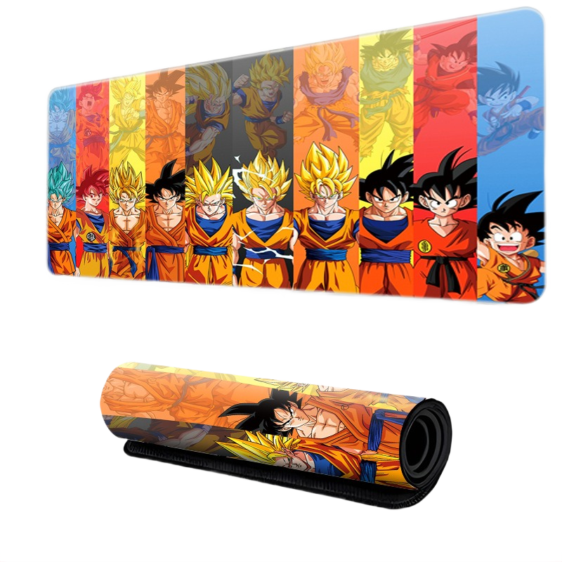 Goku Collage Gaming Mouse Pad – Dragon Ball Z XL Desk Mat