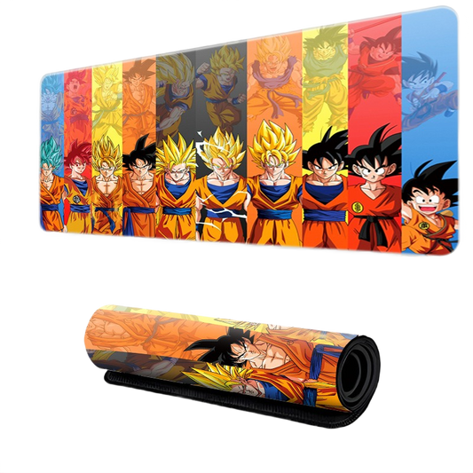 Goku Collage Gaming Mouse Pad – Dragon Ball Z XL Desk Mat