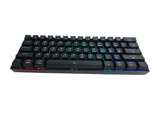 DC CX23 60% Mini Portable Bluetooth Wireless RGB Mechanical Keyboard 61 Keys Compact Gaming Keyboard with Tactile Brown Switch